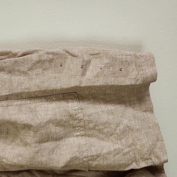 Gap linen rayon lightweight shorts cargo pockets elastic waist drawstring XL - Picture 5 of 7